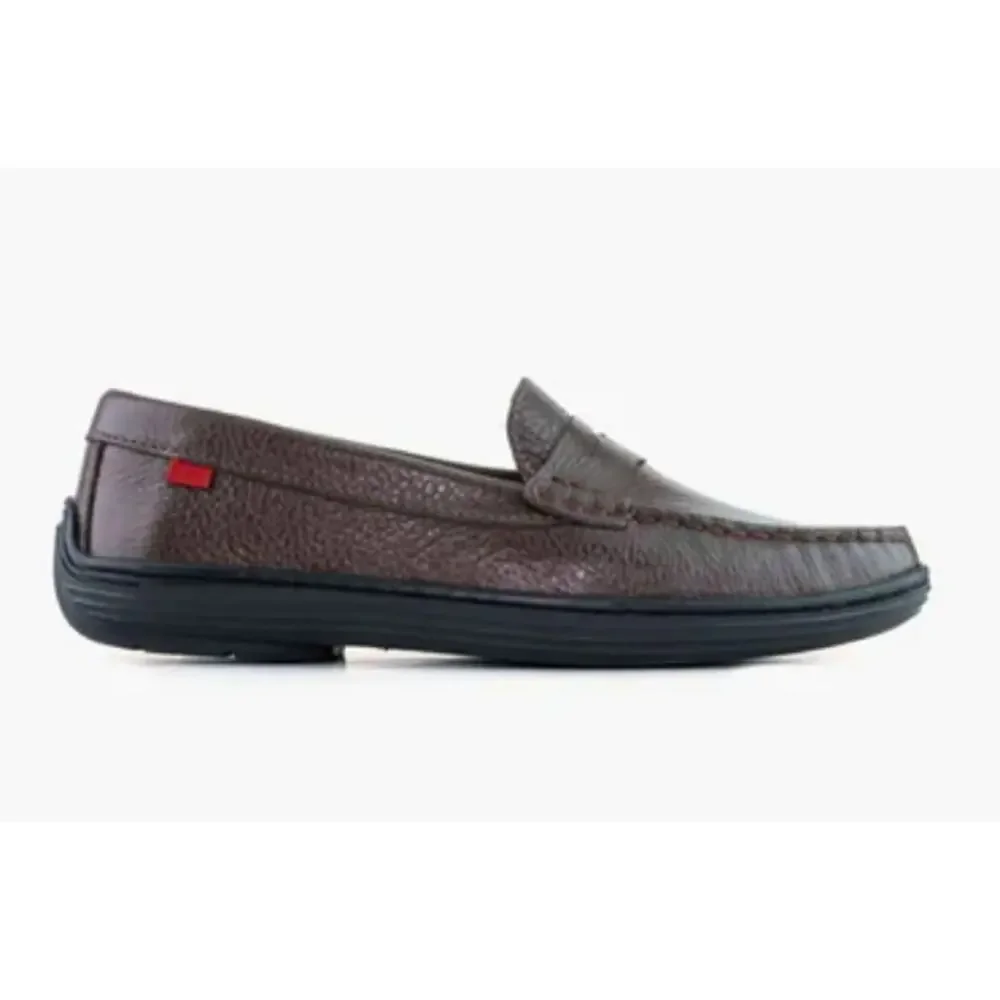 Marc Joseph Kids Brown Grainy Union Street Moccasin Loafer Shoes Size 13